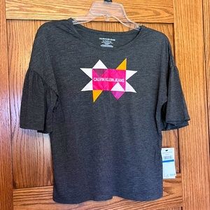 Girls XL short sleeve.  Calvin Klein shirt.  New with tags.